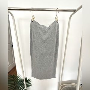 FOREVER 21 - light grey cotton midi skirt SIZE small